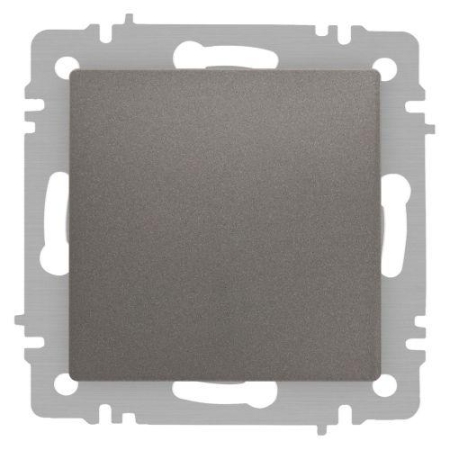 Кнопка Accent 6-109-09 10А-250В IP20 СУ титан Intro Б0063621