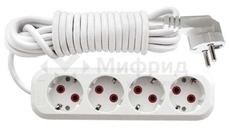 Удлинитель 4х10м с заземл. 10А IP20 У10-555 ПВС 3х1 UNIVersal 555-10