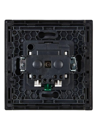 Розетка СП FORTE&PIANO FP113 16А с заземл. защ. шторки безвинт. крепл. черн. IEK FP-R14-16-1-K02