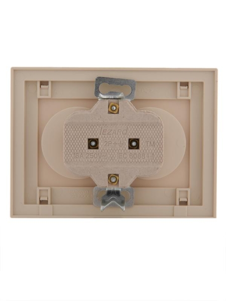 Розетка 2-м СП Rain 16А IP20 без заземл. керамика крем. LEZARD 703-0303-128 Розетка 2-м СП Rain 16А IP20 без заземл. керамика крем. LEZARD 703-0303-128