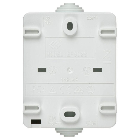 Розетка ОП Форс РСб20-3-ФБ 16А IP54 с заземл. защ. шторки бел. IEK ERS12-K01-16-54-DC
