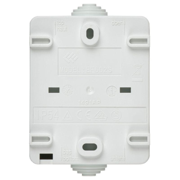 Розетка ОП Форс РСб20-3-ФБ 16А IP54 с заземл. защ. шторки бел. IEK ERS12-K01-16-54-DC