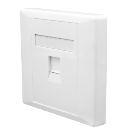 Панель лицевая 1 порт 80х80 Keystone шторка SUPRLAN 10-0333 Панель лицевая 1 порт 80х80 Keystone шторка SUPRLAN 10-0333