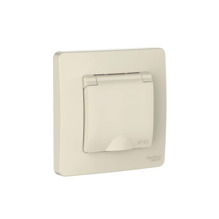 Розетка 1-м СП Blanca 16А IP44 250В с заземл. защ. шторки с крышкой молочн. SE BLNRS441112 Розетка 1-м СП Blanca 16А IP44 250В с заземл. защ. шторки с крышкой молочн. SE BLNRS441112