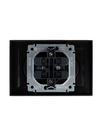 Розетка 2-м СП BRITE РСш12-2-БрГ 10А в сборе без заземл. защ. шторки графит IEK BR-R23-10-K53-F Розетка 2-м СП BRITE РСш12-2-БрГ 10А в сборе без заземл. защ. шторки графит IEK BR-R23-10-K53-F