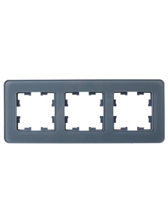 Рамка 3-м BRITE РУ-3-2-Бр стекло графит RE IEK BR-M32-G-41-K53