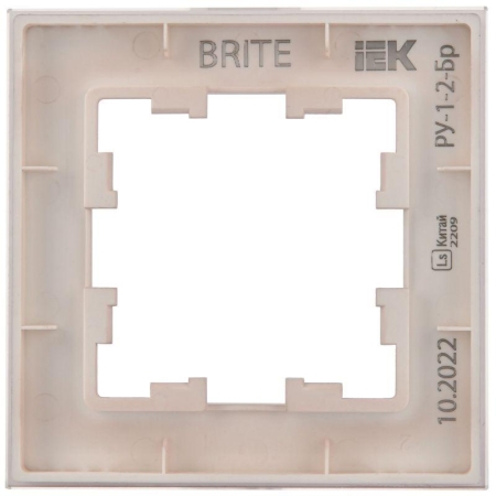 Рамка 1-м BRITE РУ-1-2-Бр стекло розовый матов. IEK BR-M12-G-31-K14 Рамка 1-м BRITE РУ-1-2-Бр стекло розовый матов. IEK BR-M12-G-31-K14