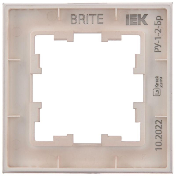 Рамка 1-м BRITE РУ-1-2-Бр стекло розовый матов. IEK BR-M12-G-31-K14 Рамка 1-м BRITE РУ-1-2-Бр стекло розовый матов. IEK BR-M12-G-31-K14