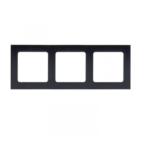 Рамка 3-м Стокгольм металл. черн. PROxima EKF EZM-G-304-10