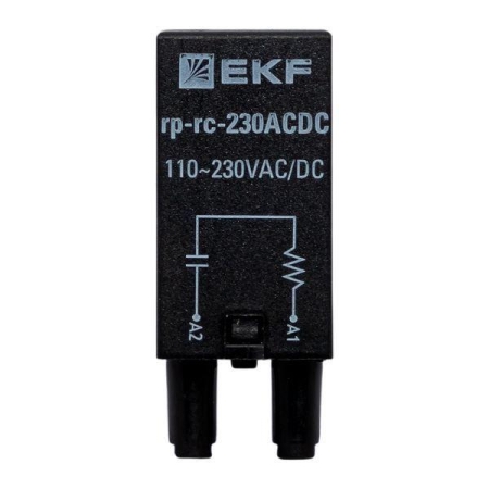 Модуль защитный RC 110-230В AC/DC для промежуточных реле RP AVERES EKF rp-rc-230ACDC Модуль защитный RC 110-230В AC/DC для промежуточных реле RP AVERES EKF rp-rc-230ACDC