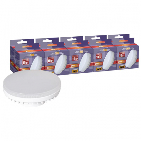 Лампа светодиодная PLED-GX53 10Вт 3000К тепл. бел. GX53 800лм 230В 50Гц (эквивалент ЛОН 75Вт) (уп.10шт) JazzWay 1029324 Лампа светодиодная PLED-GX53 10Вт 3000К тепл. бел. GX53 800лм 230В 50Гц (эквивалент ЛОН 75Вт) (уп.10шт) JazzWay 1029324
