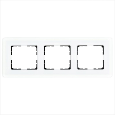 Рамка 3-м G-Glass закругленная стекло матов. бел. Jasmart G1003GW-RM Рамка 3-м G-Glass закругленная стекло матов. бел. Jasmart G1003GW-RM