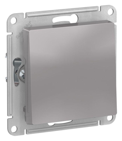 Выключатель 1-кл. AtlasDesign 2-п. 10А мех. алюм. SE ATN000321