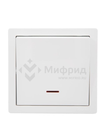 Выключатель 1-кл. ОП LETO 10А IP20 с индикацией бел. LEZARD 752-0200-111