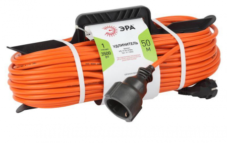Удлинитель-шнур на рамке 1х50м с заземл. 16А IP20 UFx-1e-3х1.5-50m ПВС 3х1.5 Эра Б0046814 Удлинитель-шнур на рамке 1х50м с заземл. 16А IP20 UFx-1e-3х1.5-50m ПВС 3х1.5 Эра Б0046814