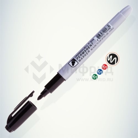 Маркер перманентный "Multi Marker Slim" 2мм пулевидный черн. 207899 Crown Б0048243