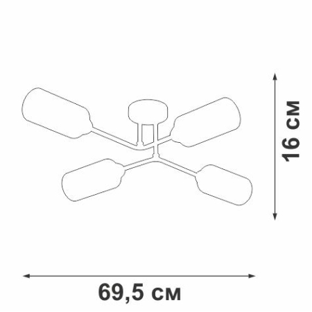 Люстра 4xE27 макс. 40Вт Vitaluce V4188-7/4PL Люстра 4xE27 макс. 40Вт Vitaluce V4188-7/4PL