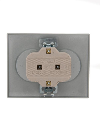 Розетка 2-м СП Karina 16А IP20 без заземл. керамика матов. серебр. LEZARD 707-4300-128 Розетка 2-м СП Karina 16А IP20 без заземл. керамика матов. серебр. LEZARD 707-4300-128