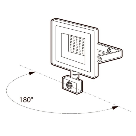 Прожектор светодиодный PFL-SC SENSOR 30Вт 6500К IP54 190-260В ДО закален. матов. стекло датчик движения инфракрасный JazzWay 5001411 Прожектор светодиодный PFL-SC SENSOR 30Вт 6500К IP54 190-260В ДО закален. матов. стекло датчик движения инфракрасный JazzWay 5001411