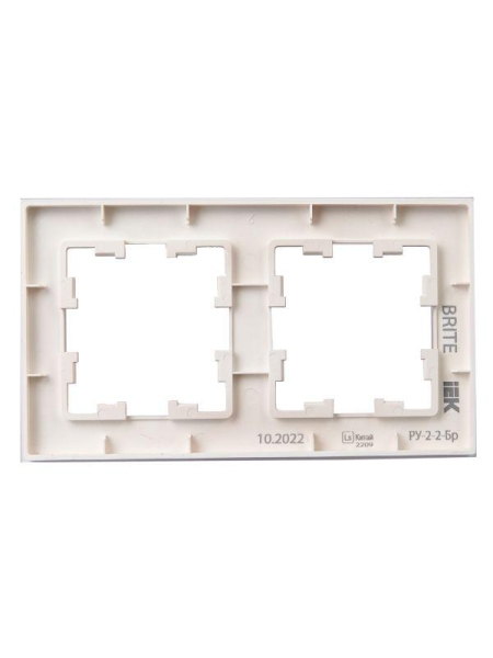 Рамка 2-м BRITE РУ-2-2-Бр стекло розовый матов. IEK BR-M22-G-31-K14