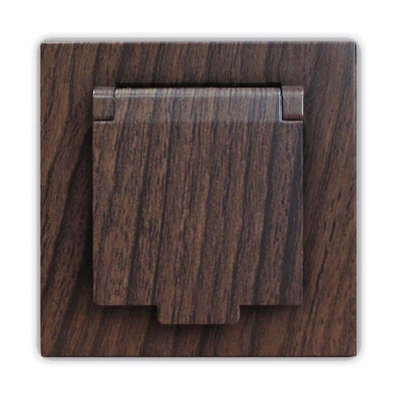 Розетка 1-м СП Афина 16А IP20 с заземл. с крышкой в сборе венге Universal A0029-V Розетка 1-м СП Афина 16А IP20 с заземл. с крышкой в сборе венге Universal A0029-V