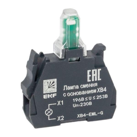 Лампа сменная с основанием XB4 зел. 230В PROxima EKF XB4-EML-G