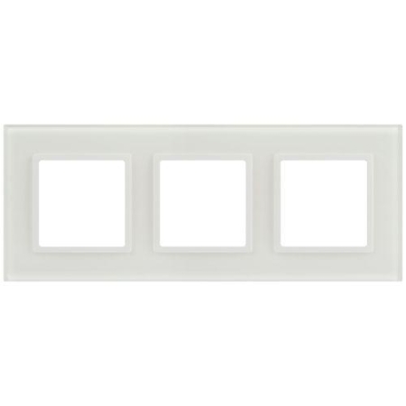 Рамка 3-м Elegance 14-5103-01М для розеток и выключателей стекло матов. бел. Эра Б0065836
