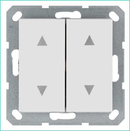 Выключатель для жалюзи 2-кл. 10А IP20 механизм бел. глянцевый Jasmart G3028W Выключатель для жалюзи 2-кл. 10А IP20 механизм бел. глянцевый Jasmart G3028W