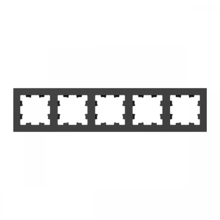 Рамка 5-м Эпика пластик черн. EKF UP1-FPB-05