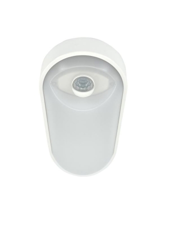 Светильник светодиодный WP 15 C 12W OP 840 W10L22 WH MDM 220х106х60мм 12Вт 4000К IP65 ЖКХ овал. пылевлагозащ. с датчиком движения бел. Русский Свет 15071524500