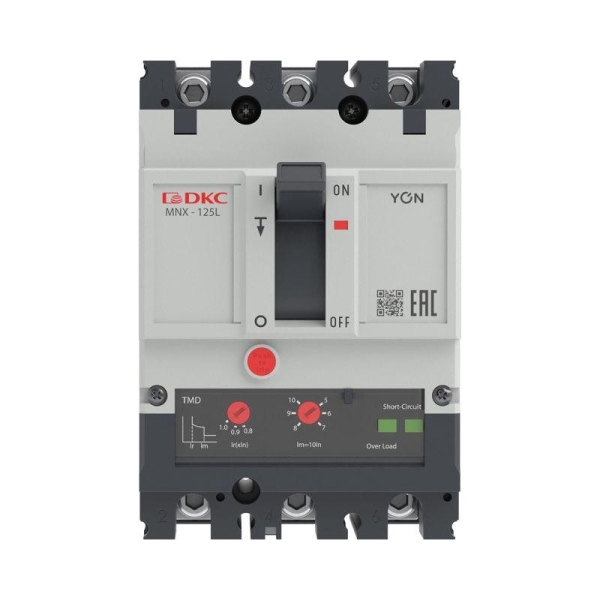 Выключатель автоматический в литом корпусе YON pro MNX125L 3P 125А 70кА при AC415V расц. TMD YON MNX125L3PTMD0125