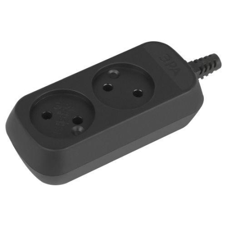 Колодка удлинителя KX-2-B 2-м без заземл. черн. Эра Б0061660 Колодка удлинителя KX-2-B 2-м без заземл. черн. Эра Б0061660