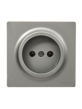 Розетка 1-мест. без заземл. LETO ПБТ платина LEZARD 752-3500-121B Розетка 1-мест. без заземл. LETO ПБТ платина LEZARD 752-3500-121B