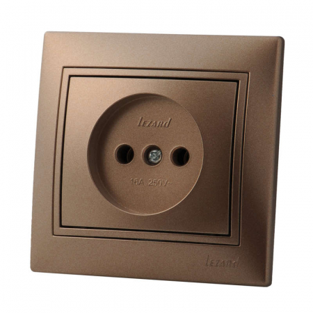 Розетка 1-м СП Mira 16А IP20 без заземл. со вставкой керамика свет. корич. перламутр. LEZARD 701-3131-121 Розетка 1-м СП Mira 16А IP20 без заземл. со вставкой керамика свет. корич. перламутр. LEZARD 701-3131-121