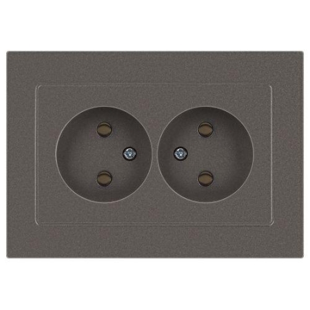 Розетка 2-м СП Accent 6-204-09 16А IP20 250В 2P AL/CU титан Intro Б0063433 Розетка 2-м СП Accent 6-204-09 16А IP20 250В 2P AL/CU титан Intro Б0063433