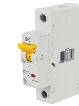 Выключатель автоматический модульный 1п C 63А 6кА ВА47-60M KARAT IEK MVA31-1-063-C