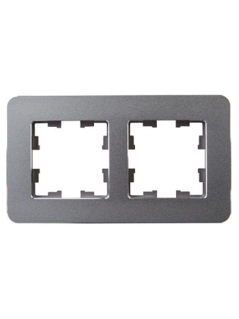 Рамка 2-м BRITE РУ-2-1-Бр метал. титан RE IEK BR-M22-M-01-K48 Рамка 2-м BRITE РУ-2-1-Бр метал. титан RE IEK BR-M22-M-01-K48