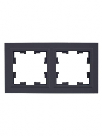 Рамка 2-м BRITE РУ-2-БрГ графит IEK BR-M22-K53 Рамка 2-м BRITE РУ-2-БрГ графит IEK BR-M22-K53