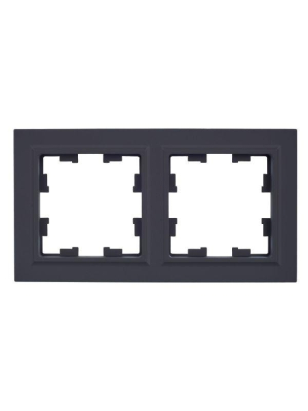 Рамка 2-м BRITE РУ-2-БрГ графит IEK BR-M22-K53 Рамка 2-м BRITE РУ-2-БрГ графит IEK BR-M22-K53