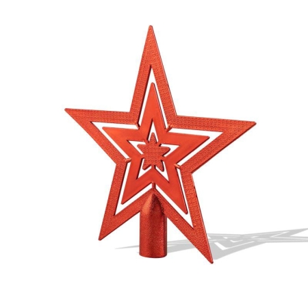 Фигура "Звезда" 20см IP20 на елку красн. Neon-Night 501-005