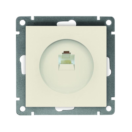 Розетка компьютерная 1-м СП Афина RJ45 кат.5E механизм сл. кость (ivory) Universal A0051-I Розетка компьютерная 1-м СП Афина RJ45 кат.5E механизм сл. кость (ivory) Universal A0051-I