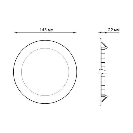 Светильник светодиодный Slim 9Вт 6500К IP20 750лм 220-240В ДВО круг бел. GAUSS 939111309 Светильник светодиодный Slim 9Вт 6500К IP20 750лм 220-240В ДВО круг бел. GAUSS 939111309