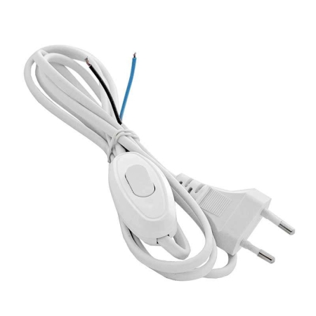 Шнур для бра ШВВП-ВП 2х0.75 с проходн. выкл. и электр. вилкой 1.7м бел. UNIVersal А1060 Шнур для бра ШВВП-ВП 2х0.75 с проходн. выкл. и электр. вилкой 1.7м бел. UNIVersal А1060