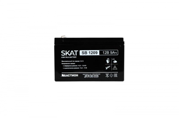 Аккумулятор свинцово-кислотный SKAT SB 1209 Бастион 2540 Аккумулятор свинцово-кислотный SKAT SB 1209 Бастион 2540