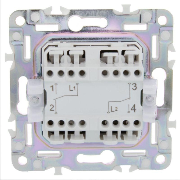 Выключатель проходной 2-кл. SKANDY 10А SK-V05G графит IEK SK-V22-0-10-K53