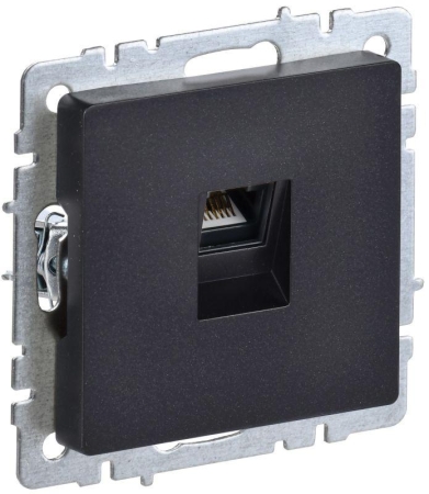 Розетка компьютерная СП RJ45 кат.6 BRITE РК11-БрЧ механизм черн. IEK BR-K10-2-K02 Розетка компьютерная СП RJ45 кат.6 BRITE РК11-БрЧ механизм черн. IEK BR-K10-2-K02