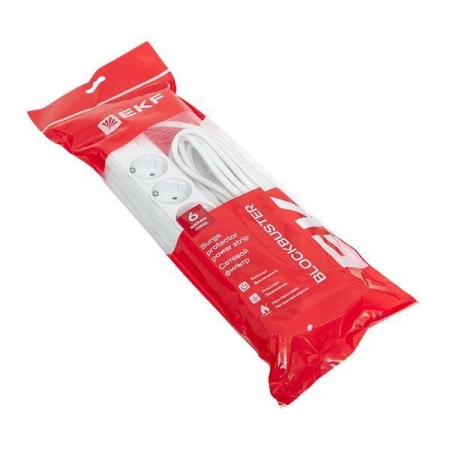 Удлинитель с сетевым фильтром 6х3м с заземл. 10А IP20 Блокбастер 2.2кВт ПВС 3х0.75 с выкл. PROxima EKF UFP10-375-6-03 Удлинитель с сетевым фильтром 6х3м с заземл. 10А IP20 Блокбастер 2.2кВт ПВС 3х0.75 с выкл. PROxima EKF UFP10-375-6-03