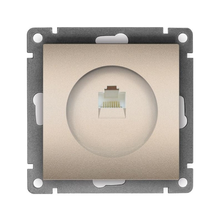 Розетка компьютерная 1-м СП Афина RJ45 кат.5E механизм шампань Universal A0051-Br Розетка компьютерная 1-м СП Афина RJ45 кат.5E механизм шампань Universal A0051-Br