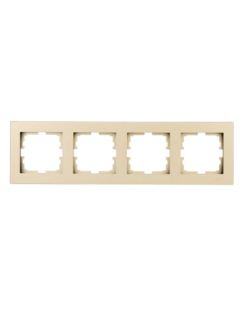 Рамка 4-м VESNA горизонт. без вставки зол. LEZARD 742-3600-149