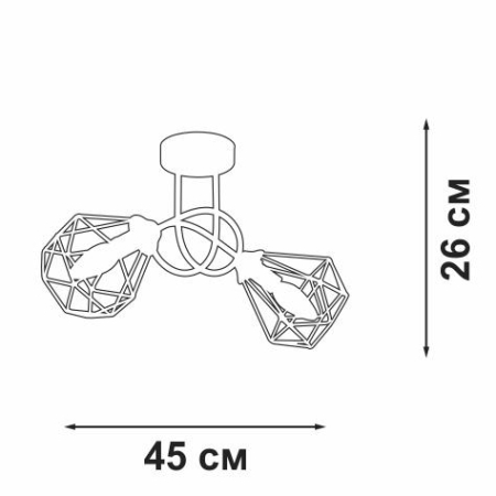 Люстра 2xE14 макс. 40Вт Vitaluce V4930-1/2PL Люстра 2xE14 макс. 40Вт Vitaluce V4930-1/2PL